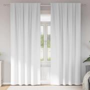 vidaXL Mörkläggningsgardiner med gardiner Ljus vit Polyester