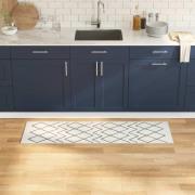 vidaXL Köksmatta Vit 150 x 45 cm Sammet