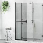 vidaXL Walk-In duschvägg Svart 90 x 6.5 x 190 cm