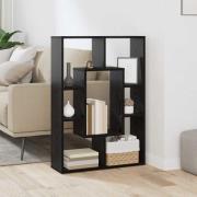 vidaXL Bokhylla Svart ek 63 x 20 x 90 cm Konstruerat trä