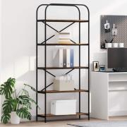 vidaXL Hyllsystem Rökfärgad ek 80 x 30 x 183 cm Konstruerat trä