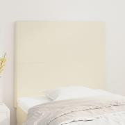 vidaXL Sänggavel krämfärgad 100x5x118/128 cm konstläder