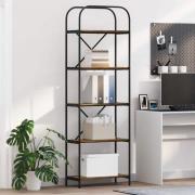 vidaXL Hyllsystem Rökfärgad ek 60 x 30 x 183 cm Konstruerat trä