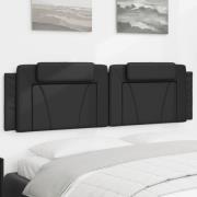 vidaXL Headboard Cushion "Viana" Black 183 cm Faux Leather