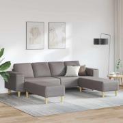 Soffset 3 pcs Taupe tyg