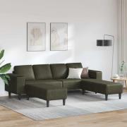 Soffset 3 pcs Armégrön Faux mockaläder