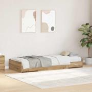 vidaXL Sängram med huvudgavel Artisan Ek 80 x 200 cm Konstruerat trä
