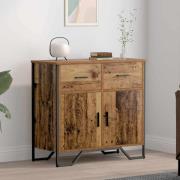 vidaXL Sideboard Gammalt trä 79.5 x 35.5 x 74.5 cm Konstruerat trä