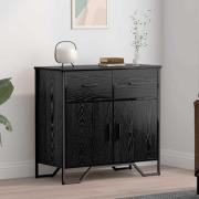 vidaXL Sideboard Svart ek 79.5 x 35.5 x 74.5 cm Konstruerat trä