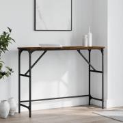 vidaXL Avlastningsbord rökfärgad ek 100x32x75 cm konstruerat trä