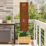 vidaXL Trädgårds integritetsskärm Rostig 32 x 140 cm cortenstål