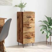 vidaXL Sideboard Gammalt trä 34 x 34,5 x 90 cm Konstruerat trä