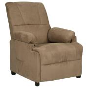 vidaXL Reclinerfåtölj taupe mikrofibertyg