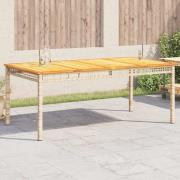 vidaXL Trädgårdsbord beige 180x90x75 cm konstrotting akaciaträ