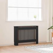 vidaXL Radiatorlock 2 pcs Svart 112x19x81.5cm Konstruerat trä