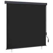 vidaXL Utomhus rullgardin Randig Justerbar Antracit 180 x 250 cm tyg