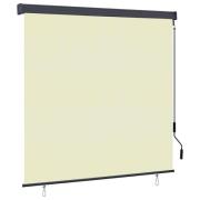 vidaXL Utomhus rullgardin Randig Justerbar Kräm 180 x 250 cm tyg
