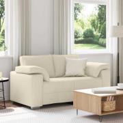 vidaXL Soffa med kudde med kudde Beige 160 x 77 x 82 cm Linne
