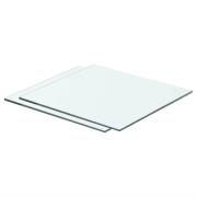 vidaXL Hyllplan 2 st glas genomskinlig 40x30 cm