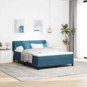 vidaXL Box Spring Säng med Madrass Mörkgrå 80x200 cm Sammet Mörkblå
