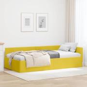 vidaXL Hörn Sängram Övrigt Gul 100 x 200 cm Sammet och konstruerat trä