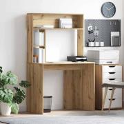 vidaXL Skrivbord med hylla artisan ek 91 x 50 x 149 cm Konstruerat trä