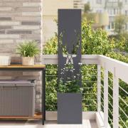 vidaXL Trädgårds integritetsskärm Antracit 32 x 140 cm Kallvalsat stål