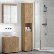vidaXL Badrumsskåp TULUM artisan ek 37 x 31.5 x 203 cm Konstruerat trä