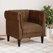 vidaXL Chesterfield Soffa Stol med kudde Brun 78.5 x 74.5 x 74.5 cm