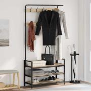 vidaXL Klädhängare Övrigt Sonoma ek 95 x 34 x 184 cm Konstruerat trä