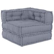 vidaXL Modulär soffa Grå 70 x 70 x 54 cm tyg