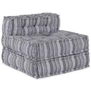 vidaXL Modulär soffa Randig Grå 70 x 70 x 54 cm tyg