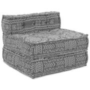 vidaXL Modulär soffa Geometriskt Ljusgrå 70 x 70 x 54 cm tyg