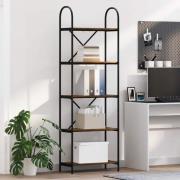 vidaXL Hyllsystem Rökfärgad ek 60 x 30 x 183 cm Konstruerat trä
