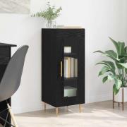 vidaXL Sideboard Svart ek 34 x 34,5 x 90 cm Konstruerat trä
