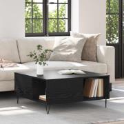 vidaXL Kaffeebord Svart ek 80 x 80 x 36.5 cm Konstruerat trä