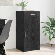 vidaXL Sideboard med låda Svart ek 42,5 x 40 x 93 cm Konstruerat trä