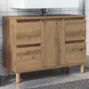 vidaXL Tvättställsskåp artisan ek 80x33x60 cm konstruerat trä