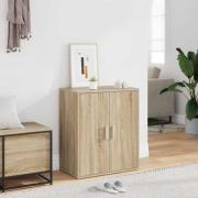 vidaXL Skoställ sonoma-ek 60x35x70 cm konstruerat trä