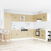 vidaXL Diskbänksskåp med lagring Porto 2 pcs Brun 80 x 46 x 84.5 cm