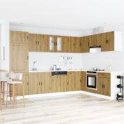 vidaXL Diskbänksskåp med lagring Porto 2 pcs Brun 80 x 46 x 84.5 cm