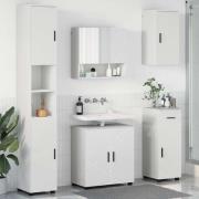 vidaXL Badrumsmöbelset 5 pcs Vit 61 x 35 x 64 cm Konstruerat trä