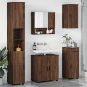 vidaXL Badrumsmöbelset 5 pcs brun ek 61 x 35 x 64 cm Konstruerat trä