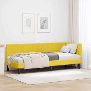 vidaXL Hörn Sängram med huvudgavel Gul 80 x 200 cm Sammet