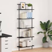 vidaXL Hyllsystem Svart ek 60 x 24 x 168 cm Konstruerat trä