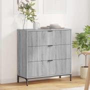 vidaXL Sideboard med låda Grå sonoma 79,5 x 33 x 82 cm Konstruerat trä