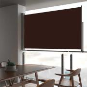 vidaXL Infällbar sidomarkis 160x300 cm brun