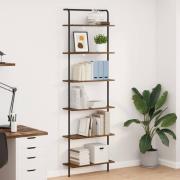 vidaXL Hyllsystem Rökfärgad ek 60 x 24 x 203 cm Konstruerat trä