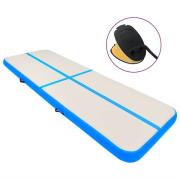 vidaXL Uppblåsbar gymnastikmatta med pump 300x100x15 cm PVC blå