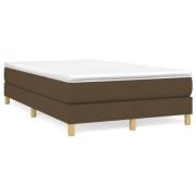 vidaXL Ramsäng med madrass mörkbrun 120x190 cm tyg